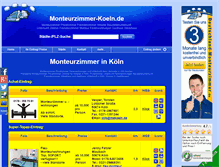 Tablet Screenshot of monteurzimmer-koeln.de